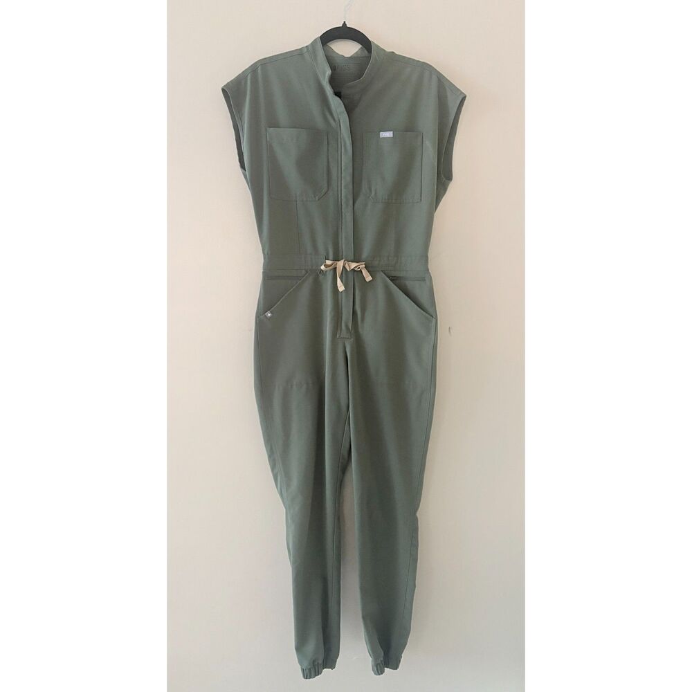 FIGS Rafaela Jogger Scrub Jumpsuit Women's Small Regular Moss Green FIONx